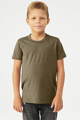 Bella Canvas 3001Y Hthr Military Green