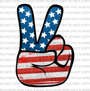 USA Peace Sign