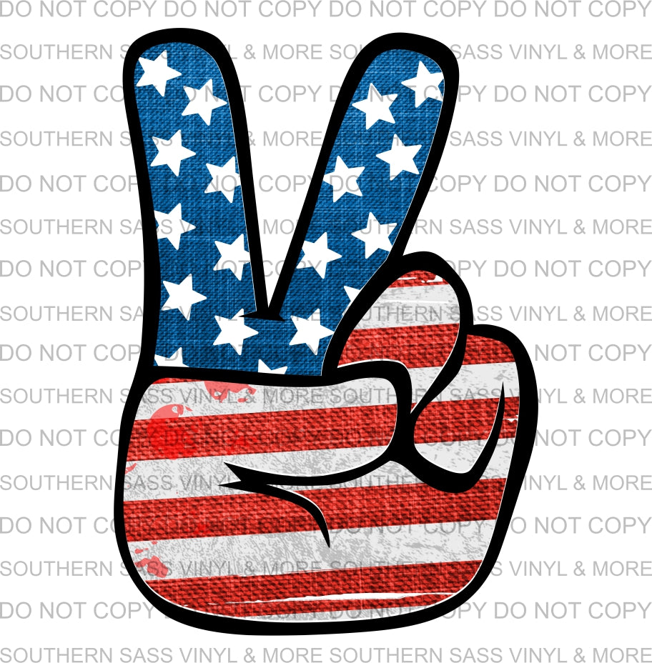 USA Peace Sign
